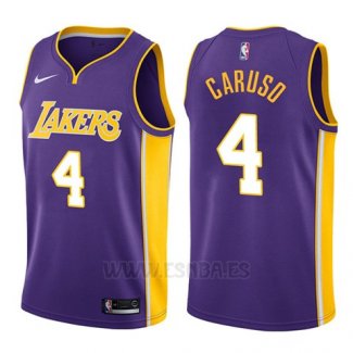 Camiseta Los Angeles Lakers Alex Caruso #4 Statement 2017-18 Violeta