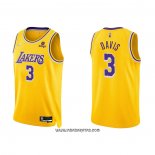 Camiseta Los Angeles Lakers Anthony Davis #3 75th Anniversary 2021-22 Amarillo