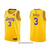 Camiseta Los Angeles Lakers Anthony Davis #3 75th Anniversary 2021-22 Amarillo