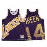 Camiseta Los Angeles Lakers Danny Green #14 Mitchell & Ness Big Face Violeta