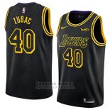 Camiseta Los Angeles Lakers Ivica Zubac #40 Ciudad 2018 Negro