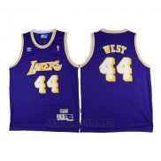 Camiseta Los Angeles Lakers Jerry West #44 Retro Violeta