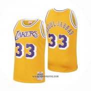 Camiseta Los Angeles Lakers Kareem Abdul-Jabbar #33 Mitchell & Ness 1984-85 Amarillo