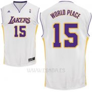 Camiseta Los Angeles Lakers Metta World Peace #15 Blanco