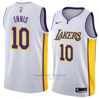 Camiseta Los Angeles Lakers Tyler Ennis #10 Association 2018 Blanco