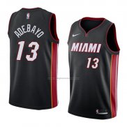 Camiseta Miami Heat Bam Adebayo #13 Icon 2018 Negro