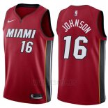 Camiseta Miami Heat James Johnson #16 Statement 2017-18 Rojo