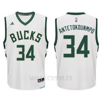 Camiseta Milwaukee Bucks Giannis Antetokounmpo #34 Blanco