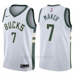 Camiseta Milwaukee Bucks Thon Maker #7 Swingman Association 2017-18 Blanco