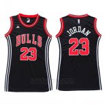 Camiseta Mujer Chicago Bulls Michael Jordan #23 Negro