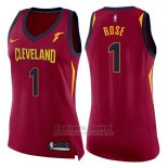 Camiseta Mujer Cleveland Cavaliers Derrick Rose Icon #1 2017-18 Rojo