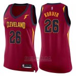 Camiseta Mujer Cleveland Cavaliers Kyle Korver Icon #26 2017-18 Rojo