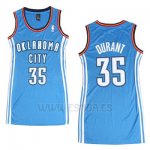 Camiseta Mujer Oklahoma City Thunder Kevin Durant #35 Azul