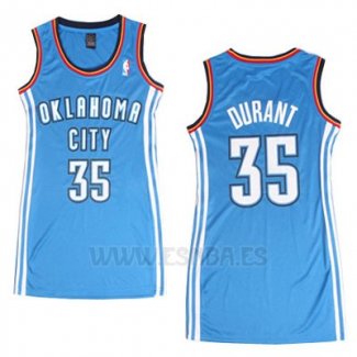 Camiseta Mujer Oklahoma City Thunder Kevin Durant #35 Azul