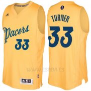 Camiseta Navidad 2016 Indiana Pacers Myles Turner #33 Oro