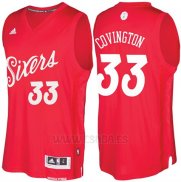 Camiseta Navidad 2016 Philadelphia 76ers Robert Covington #33 Rojo