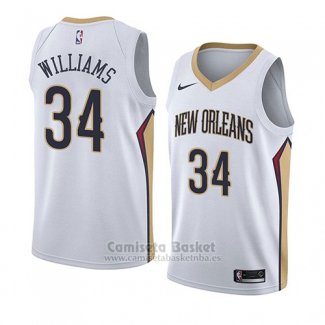 Camiseta New Orleans Pelicans Kenrich Williams #34 Association 2018 Blanco