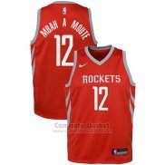 Camiseta Nino Houston Rockets Luc Mbah A Moute Icon #12 2017-18 Rojo