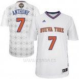 Camiseta Noches Enebea New York Knicks Carmelo Anthony #7 Blanco