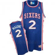 Camiseta Philadelphia 76ers Moses Malone #2 Retro Azul