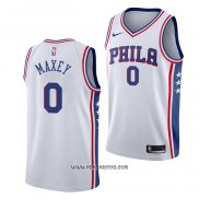 Camiseta Philadelphia 76ers Tyrese Maxey #0 Association 2020-21 Blanco