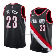 Camiseta Portland Trail Blazers Cj Wilcox #23 Icon 2018 Negro