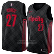 Camiseta Portland Trail Blazers Jusuf Nurkic #27 Ciudad 2018 Negro