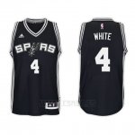 Camiseta San Antonio Spurs Derrick White #4 Road 2017-18 Negro