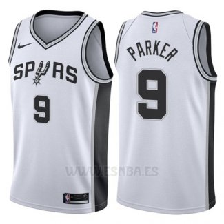 Camiseta San Antonio Spurs Tony Parker #9 2017-18 Blanco