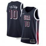 Camiseta USA 2024 Jayson Tatum #10 Azul
