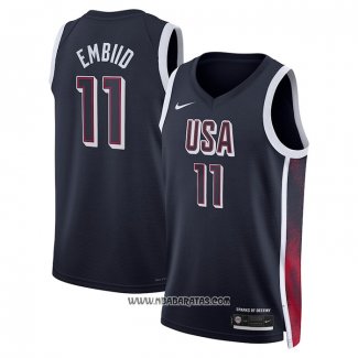 Camiseta USA 2024 Joel Embiid #11 Azul