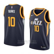 Camiseta Utah Jazz Alec Burks #10 Icon 2018 Azul