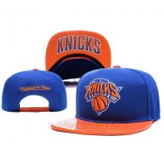 Gorra New York Knicks Leather Naranja Azul