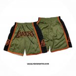 Pantalone Los Angeles Lakers Just Don Verde Naranja