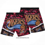 Pantalone Philadelphia 76ers Mitchell & Ness Naranja Rojo Negro