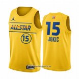 Camiseta All Star 2021 Denver Nuggets Nikola Jokic #15 Oro