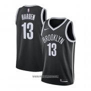 Camiseta Brooklyn Nets James Harden #13 Icon 2020-21 Negro