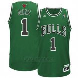 Camiseta Chicago Bulls Derrick Rose #1 ST.Patrick's Day Verde