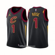 Camiseta Cleveland Cavaliers Derrick Rose #1 Statement 2020-21 Negro