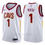 Camiseta Cleveland Cavaliers Derrick Rose #1 Swingman Association 2017-18 Blanco