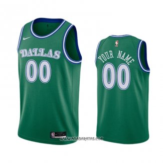 Camiseta Dallas Mavericks Personalizada Hardwood Classics 2020-21 Verde