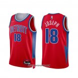 Camiseta Detroit Pistons Cory Joseph #18 Ciudad 2021-22 Rojo