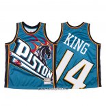 Camiseta Detroit Pistons Louis King #14 Mitchell & Ness Big Face Azul