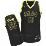 Camiseta Electricidad Moda Golden State Warriors Kevin Durant #35 Negro