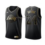 Camiseta Golden Edition Los Angeles Lakers Kobe Bryant Negro