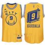 Camiseta Golden State Warriors Andre Iguodala #9 Retro City Bus Amarillo
