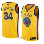 Camiseta Golden State Warriors Shaun Livingston Ciudad #34 2017-18 Oro