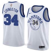 Camiseta Golden State Warriors Shaun Livingston Hardwood Classic #34 2017-18 Blanco