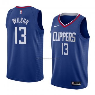 Camiseta Los Angeles Clippers Jamil Wilson #13 Icon 2018 Azul