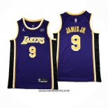 Camiseta Los Angeles Lakers Bronny James #9 Statement Violeta1